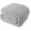 Fuzzy Fleece Throw Blanket 60x80 in, Light Grey 1
