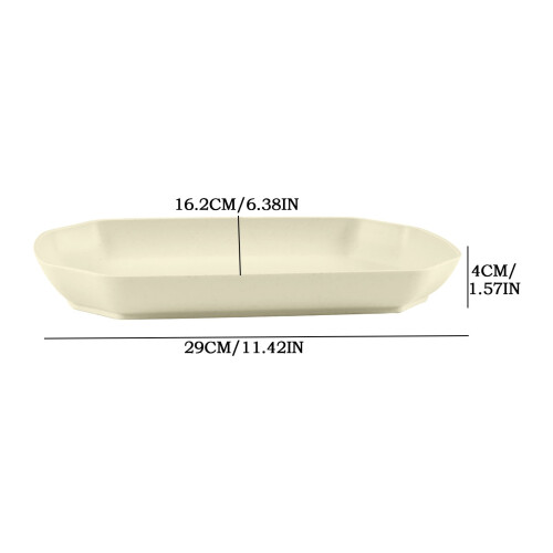 Octagonal Plastic Serving Tray – Non-Slip, 2