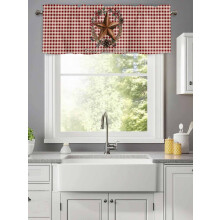 Rode buffelruit gordijnroedeval met tunnelzoom, 42x12 inch