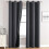 Blackout Curtains 42x63 in, 2-Panel Light Grey Polyester 1