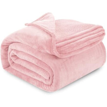 Pink Fleece Blanket King Size Lightweight Fuzzy Soft Anti-Static Microfiber Bed Blanket (90x102 Inch)