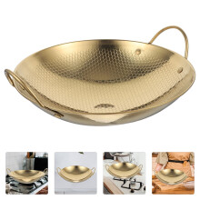 Stainless Steel Wok Pan with Polished, Non-Stick Hot Pot Cooking Pan for Kitchen Use
