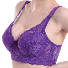 Sutiene sport pentru femei, fără armatură, cu push-up, culoare violet uni, 34C