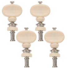 Juego de 4 clavijas afinadoras para ukelele OUNONA, color blanco, con cabezales de fricción, clavija de acero y botón de plástico.
