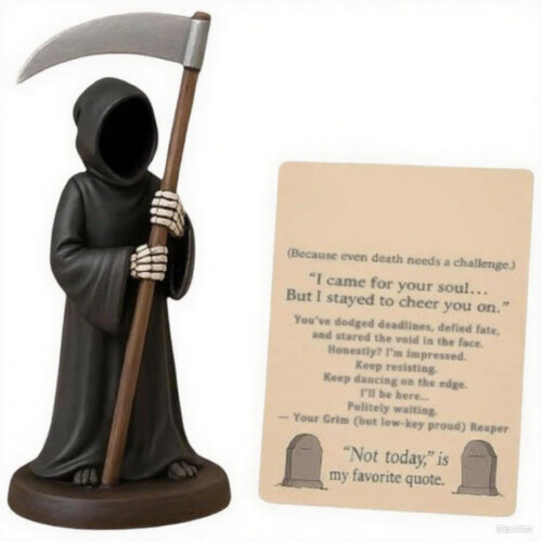 Grim Reaper Desk Figurine with Support Card