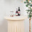 Nappe de table basse beige BalsaCircle, drapés ondulés naturels, nappe en spandex pour réception 4