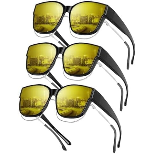Γυαλιά νυχτερινής όρασης Fit-Over-Glasses Γυαλιά περιτύλιξης: Αντιθαμβωτικά γυαλιά