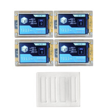 4x 735KH/S NMMiner NerdMiner+4 Slots Acrylic Stand Bitcoin Crypto Solo Lottery Miner 2.8 Inch Display Miner NO Touch