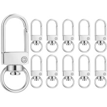 100 Pcs Keychain Clasps Keychain Clips Lobster Claw Clasps for Bag Charms Projects DIY Jewelry Charms (Silver)