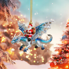 Crochta Aicrileach Dragan Marcaíochta Santa Claus 1 phíosa