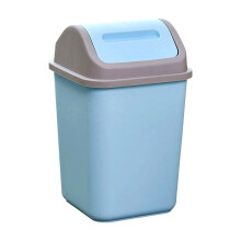 Coș de gunoi din plastic cu capac batant, coș de gunoi de bucătărie cu capac batant de 3,2 galoane, coș de gunoi pentru sub birou, birou,