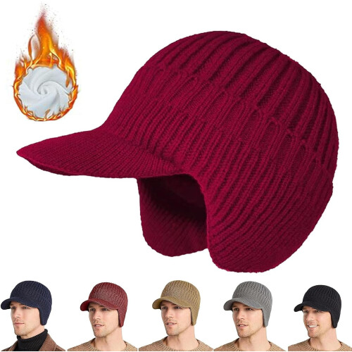 Knitted Winter Beanie with Full Ear Coverage – One Size