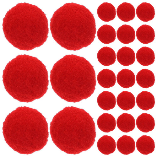 Pompons rouges (600 pièces) en polyester doux pour loisirs créatifs
