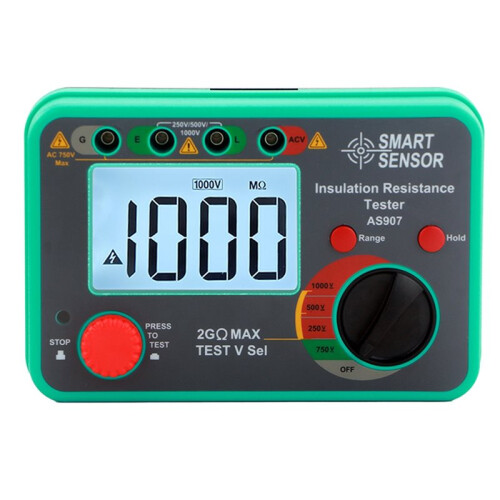 Sensor AS907 Insulation Tester Digital 1000V 2000Mohm Resistance Meter