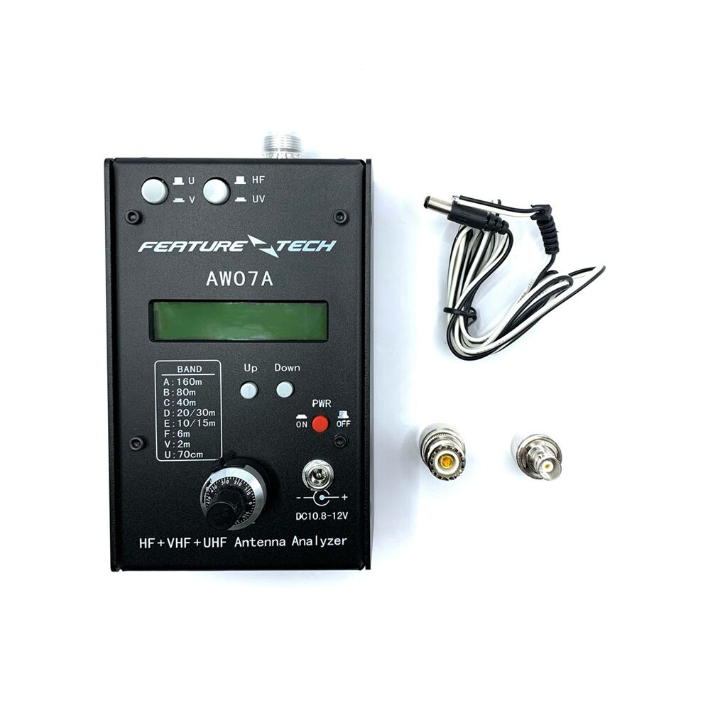 1.5-490Mhz Antenna Analyzer +Uv Spectrum Analyzers /Vhf/Uhf Aw07a Multiband Swr Antenna Meter Tester 160M Black 4711052431518