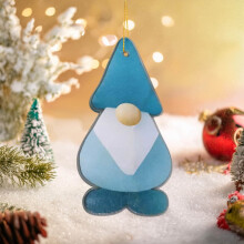 Sea Glass Christmas Ornaments, Handmade Coastal Decor, 1