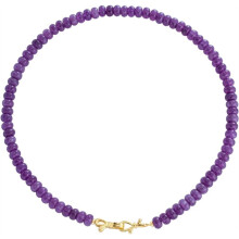 1pc 40cm Amethyst Color Gemstone Beaded Choker Necklace for Women Natural Stone Beaded Necklace Beads Chokers Bracelet