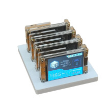 4x 735KH/S NMMiner NerdMiner + 4 Steckplätze, Verbesserter Bitcoin-Krypto-Solo-Lotterie-Miner, 2,8-Zoll--Display mit Touchscreen