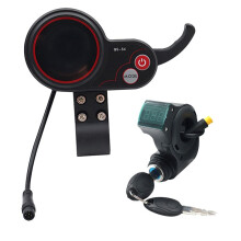 QS-S4 36V-60V Thumb Throttle LCD Display+3PIN Lgnition Lock Key for Zero 8 9 10 8X 10X Electric Scooter 6PIN Display