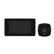 4,5 Pouces éCran LCD Sonnette NuméRique 2MP 145 Vision Nocturne PIR Porte Oeil éLectronique Judas Porte CaméRa Visionneuse Noir