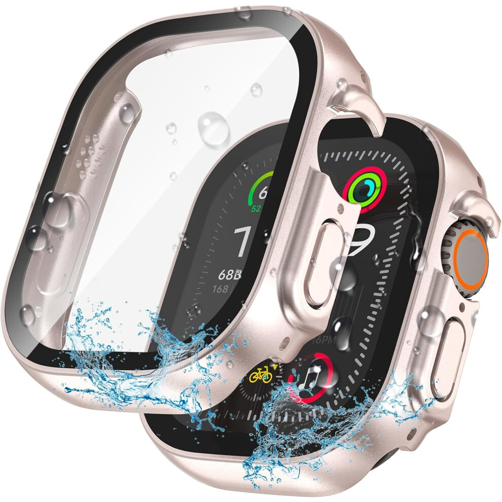 Xihama 2-In-1 Waterproof Case + Screen Protector For Apple Watch 40/41/42/46Mm, Series 4/5/6/Se/Se 2Nd Gen – Tempered Glass & Pc Bumper 9399596049830