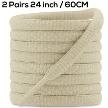 4 Pairs Half-Round Shoe Laces – Durable & Stylish, Compatible with Athletic Shoes, Running Shoes, Sneakers, Boots