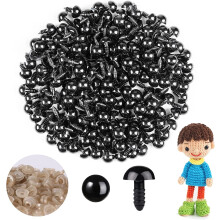 200Pcs 12mm Safety Eyes for Crochet Plastic Black Safety Eyes with Washers