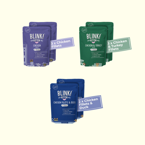 Blink! Kitten Chicken Pouch Selection in Gravy 8 x 85 g 2