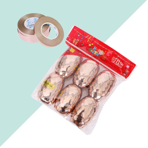 Juego de cintas rizadas color oro rosa – 2 rollos