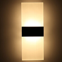 Black Acrylic Wall Lamp for Bedroom Living Room