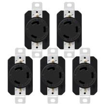 5-Pack NEMA L6-30R 30A 250V Locking Receptacle for Generator, RV, Marine & Welding, UL Listed