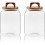 Glass Storage Jar with Airtight Lid, 90 oz, 2 Pack 1