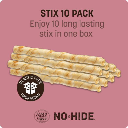 Earth Animal No-Hide Beef Stix (10 Chews Per Pack) – Long-Lasting 1