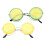 Sitronformede solbriller i gul plast, 1 par 1