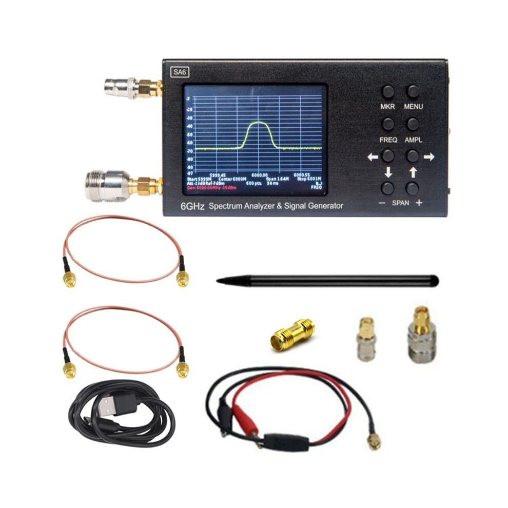 New Sa6 Portable 6Ghz Spectrum Analyzer & Signal Genertor To, 2G, 3G, 4G, Lte, Cdma, Dcs, Gsm, Gprs,Glonass 4711587044894