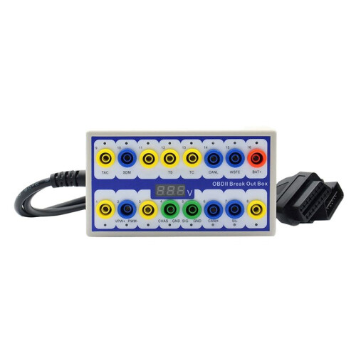 OBDII OBD2 Breakout Box Auto OBD 2 Break Out Box Auto Protocol Detector Auto Can Test Box Automotive Connector Detector(A) 1