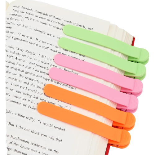 Silicone Automatic Bookmarks – Slim Clip Design, Pack of 2