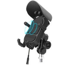 Motorcycle Phone Holder 15W Wireless Charger USB QC3.0 Fast Charging Bike Smartphone Holder 360 Phone Holder