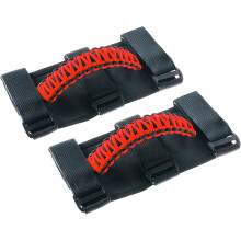 2 x Roll Bar Grab Handles Grip Handle for Jeep Wrangler YJ TJ JK JKU JL JLU & Gladiator JT 1987-2023, Interior Accessories, Black & Red
