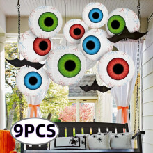 Spooky Eyeball Paper Lanterns 9.8 in 9 pcs