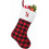 White Embroidered Monogram Christmas Stocking, 7" 1