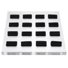 Acrylic Organizer Tray 16 Slots, Small Jewelry Display Case , Jewelry Storage Box for Vanity and Countertop Use