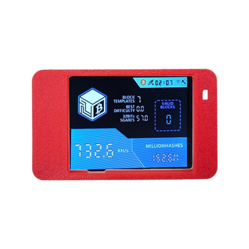 Miner NerdMiner+ NMMiner de 730Kh/S com Gabinete para Mineração de Bitcoin e Criptomoedas, Tela Inteligente de 2,8 Polegadas B