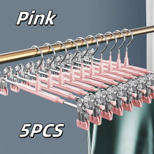 Stainless Steel Pants Hangers with Clips (5 pcs)