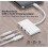 USB-C til dobbel 3,5 mm lydadapter med PD-lading 3