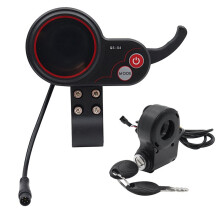 QS-S4 36V-60V Thumb Throttle LCD Display+Lgnition Lock Key voor Zero 8 9 10 8X 10X Elektrische Scooter 6PIN Display