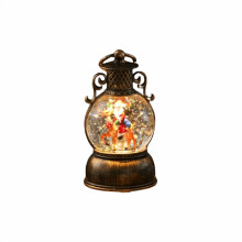 Light-Up Horse Snow Globe Lantern with Music, USB/Battery Powered, 300ml, Glitter Water Night Light – Compatible with Horse Lovers