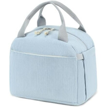 Sac à lunch unisexe en velours côtelé, élégant et réutilisable, isotherme grande capacité, idéal pour le travail, les pique-niques ou les