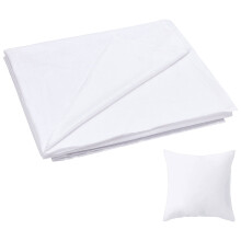 Polyester short plush fabric white 78x72 inch