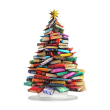 Dvkptbk Bücher Weihnachtsbäume Schilder Inspirierende Schreibtischdekorationen 25 cm kleiner Weihnachtsbaum Weihnachtsdekoration für Zuhause
